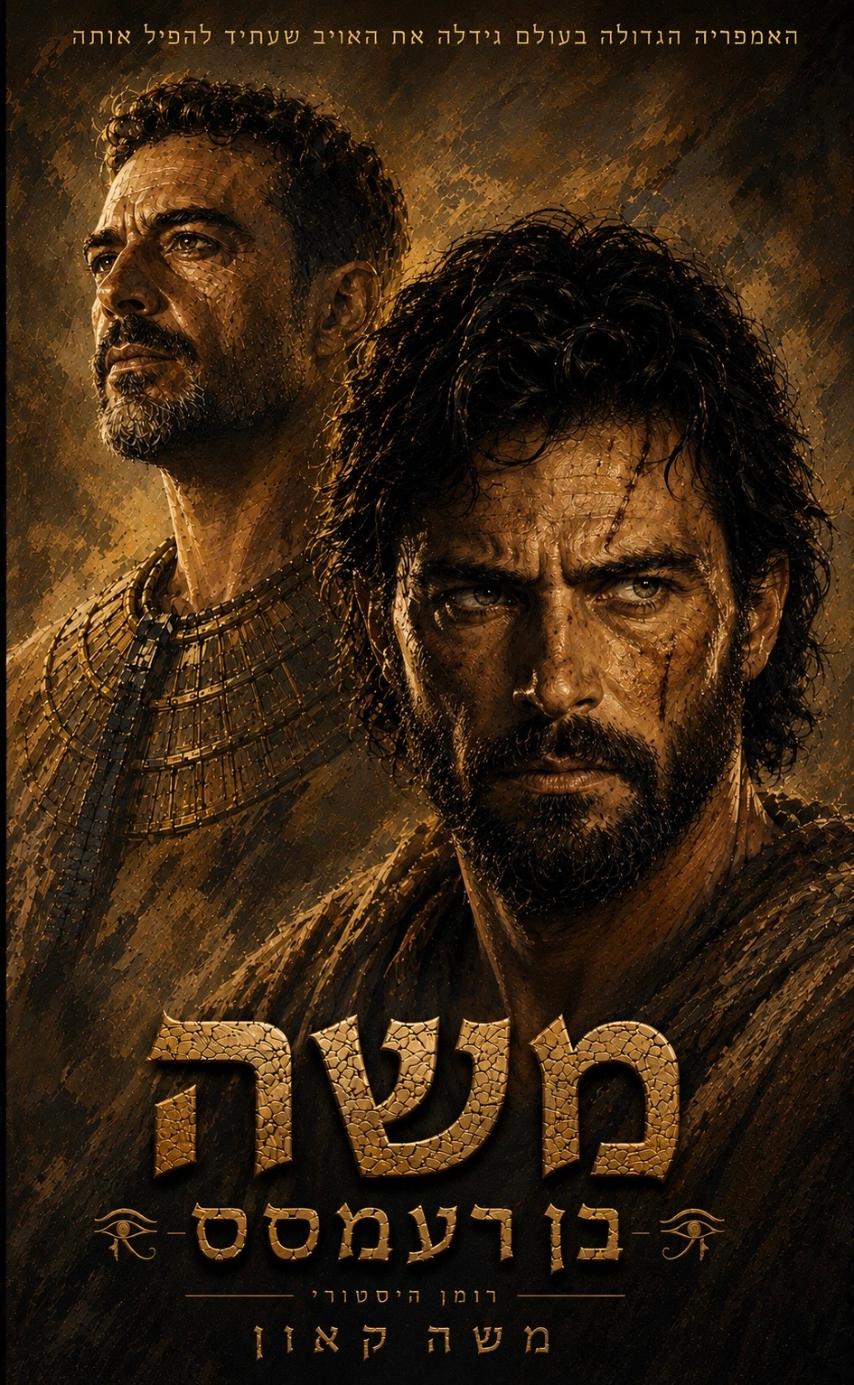 כריכת הספר על משה בן רעמסס — ספר על משה רבנו מאת משה קאזן